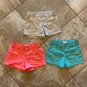 💗Old Navy Size 12 Pink,Green,&Tan Shorts Bundle💗